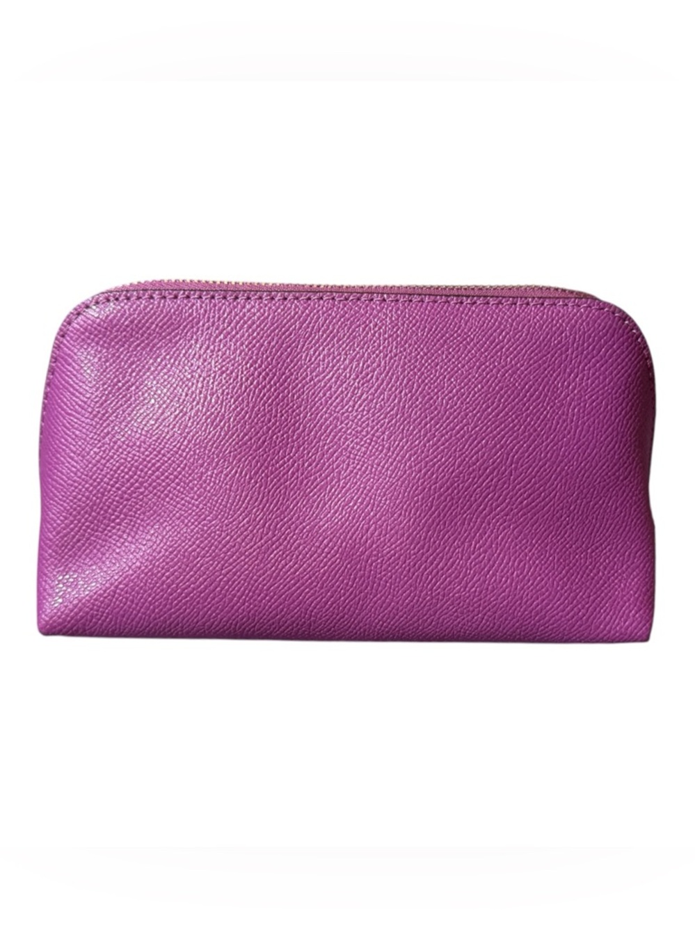 Coach Magenta Crossgrain Leather Cosmetic Pouch, Like New! 💜🩷 - Picture 6 of 14